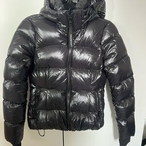Shiny Black Puffer Jacket